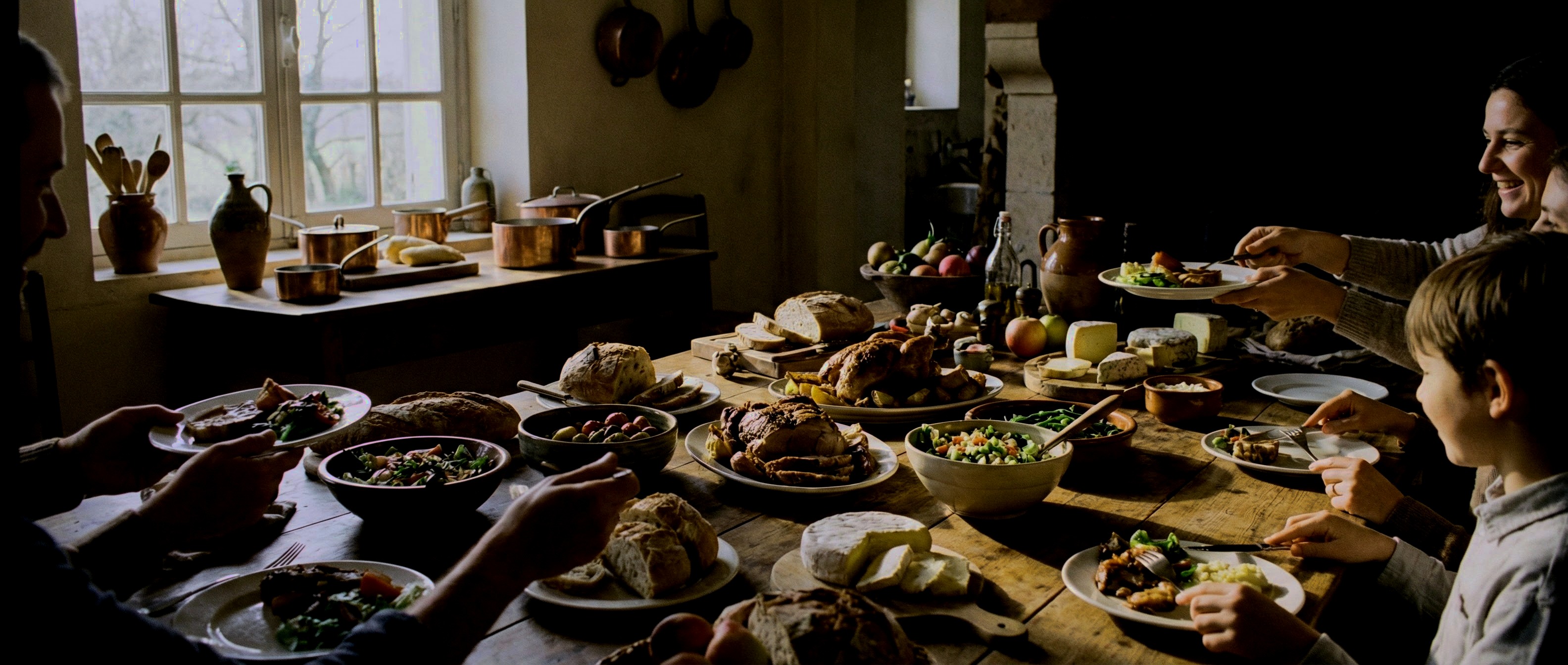 Evening cooking atmosphere